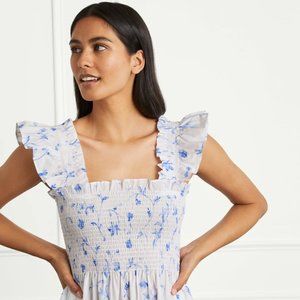 Hill House Blue Floral Midi Dress